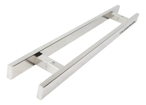 Puxador Inox 80cm Porta Pivotante - Duplo (par) Polido