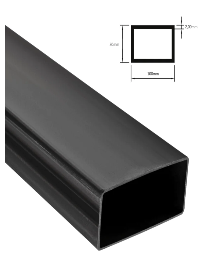 Tubo Retangular 100 x 50mm (10cmx5cm) – Metalon